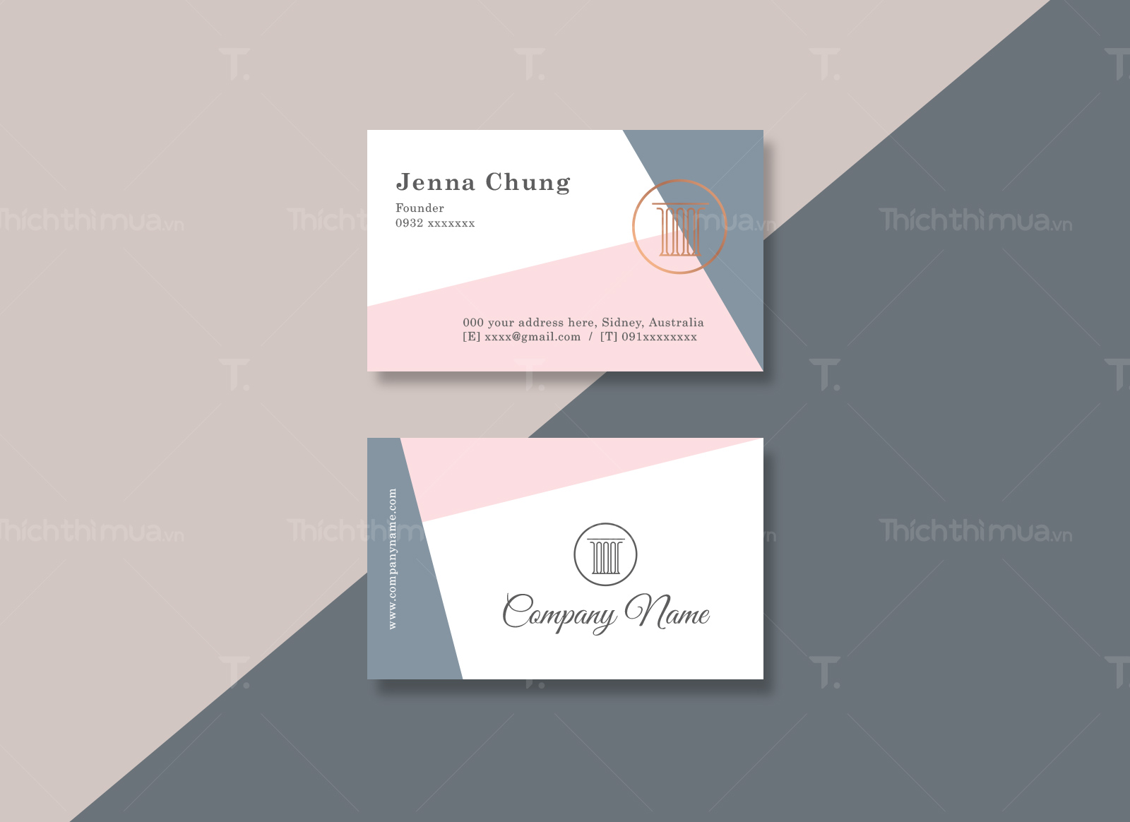 Danh thiếp phong cách nhẹ nhàng đơn giản