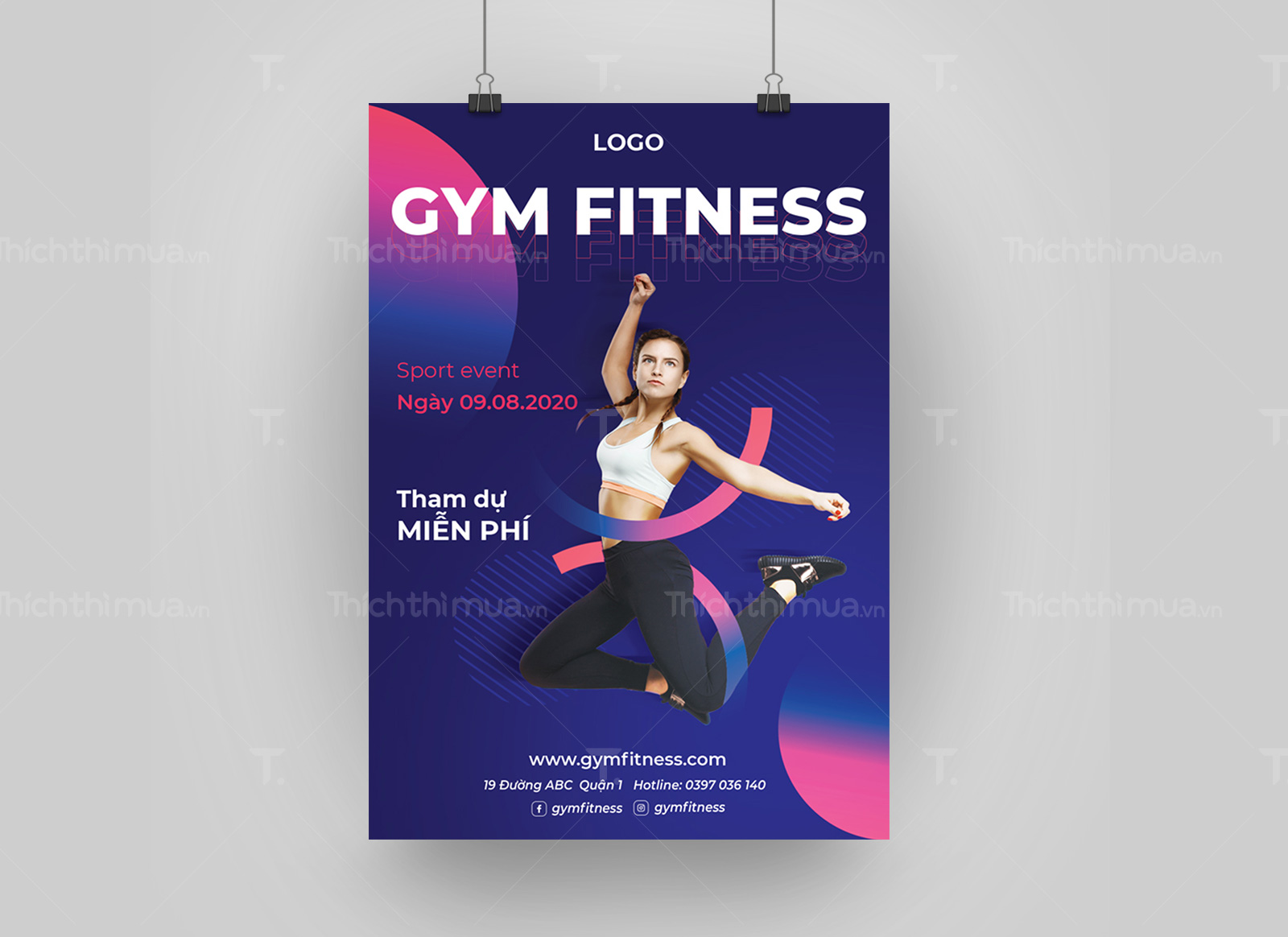 Poster sự kiện Gym màu sắc