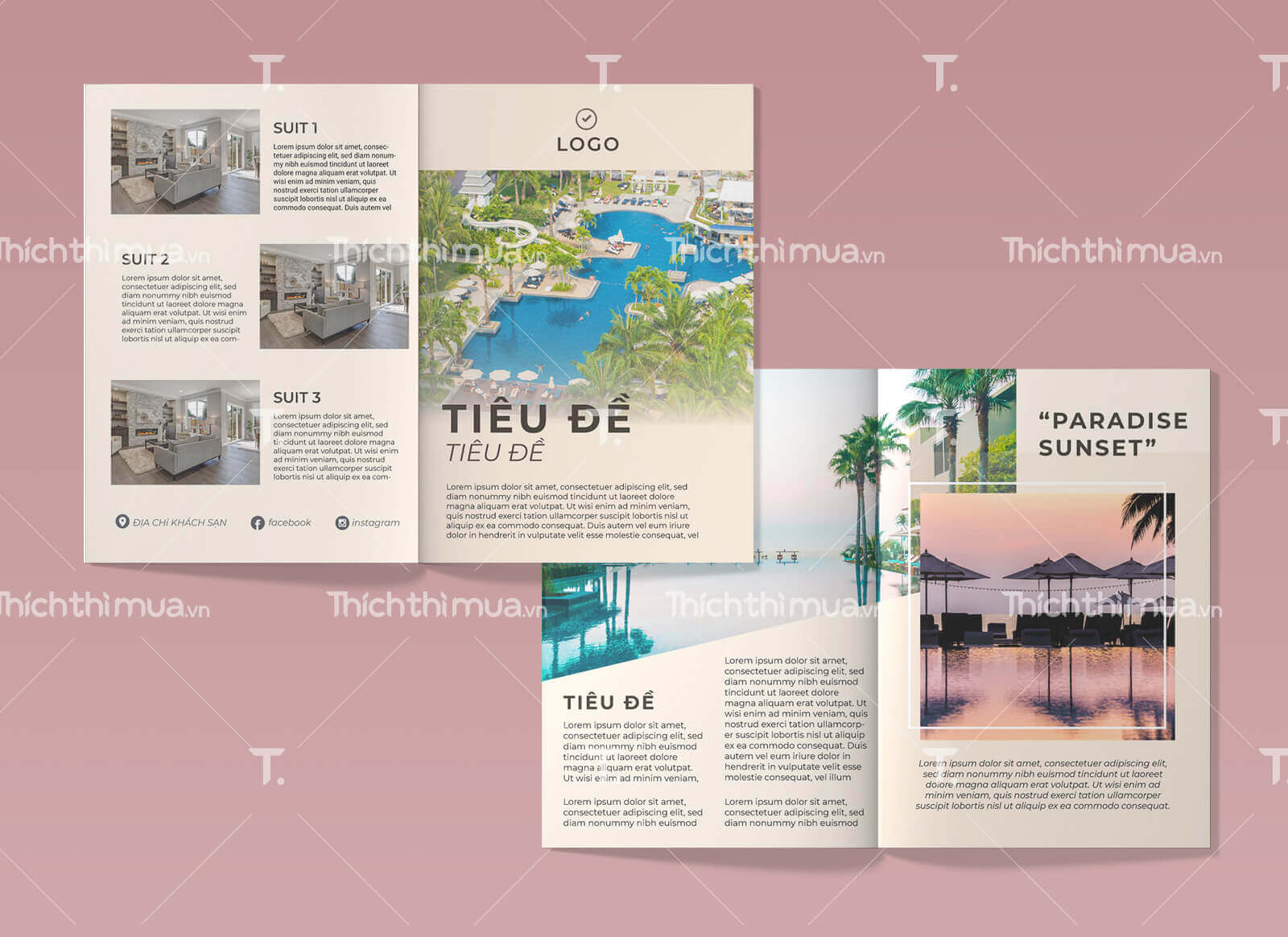tờ gấp giới thiệu resort
