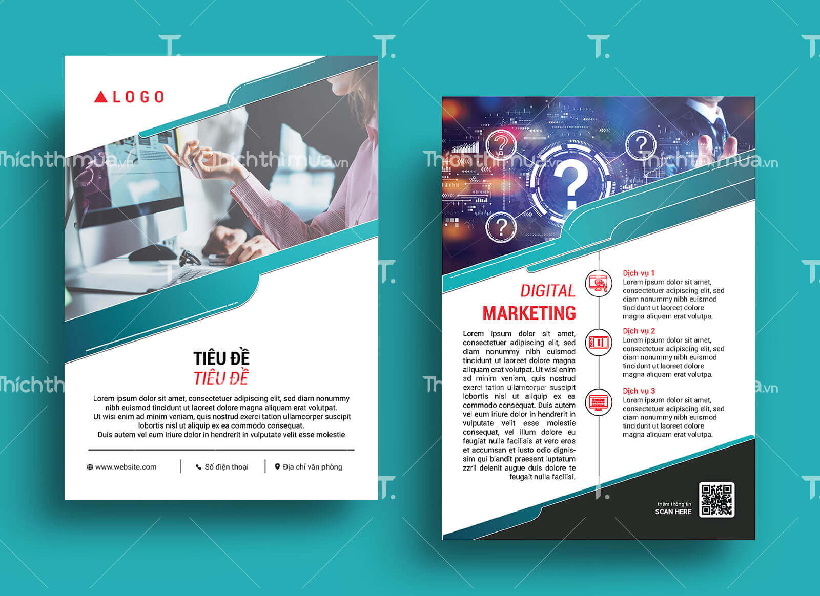 Tờ rơi giới thiệu dịch vụ công ty marketing